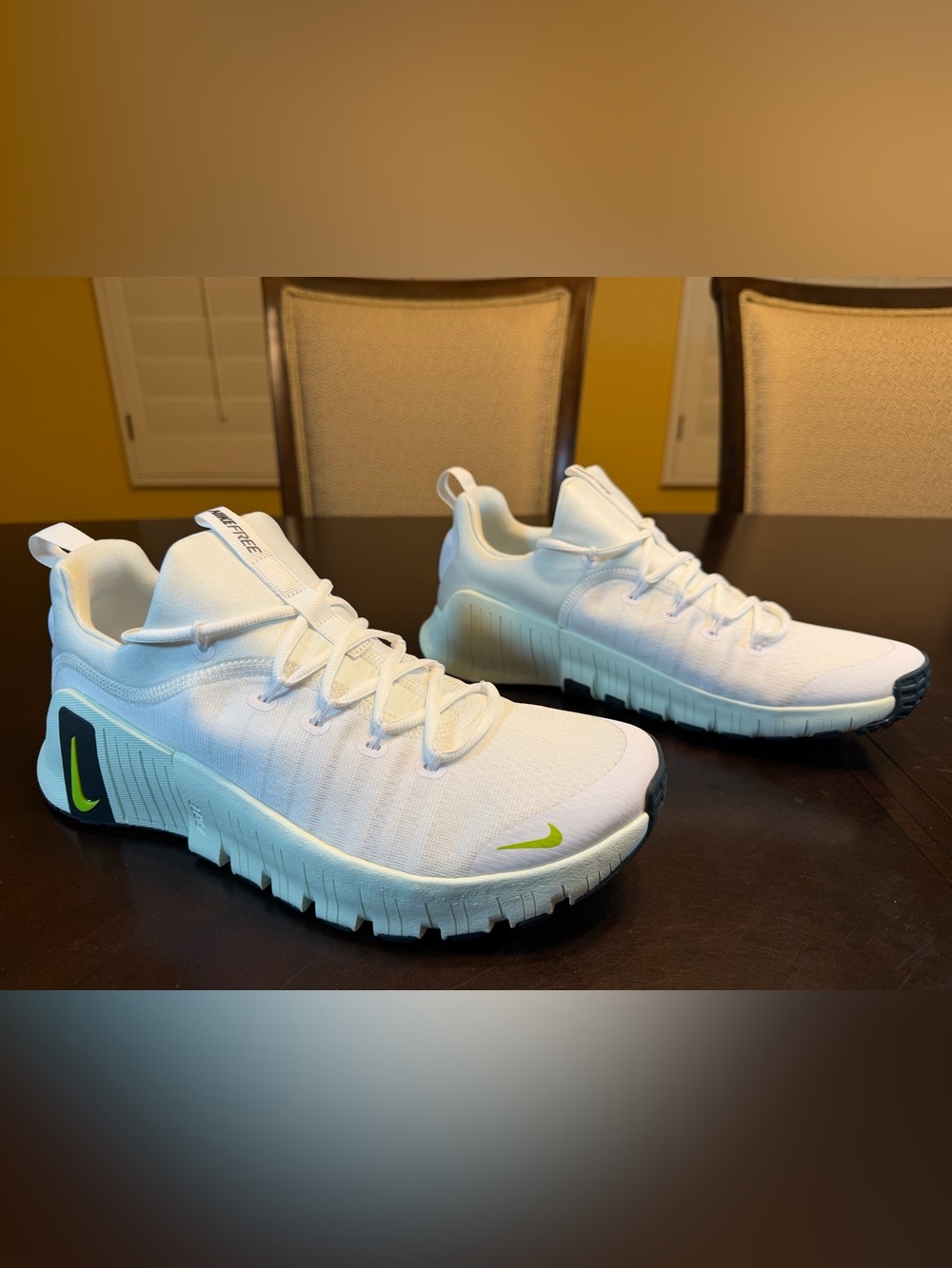 New Nike Free Metcon White Volt Sneaker Shoes Size US 13 W / 11.5 M